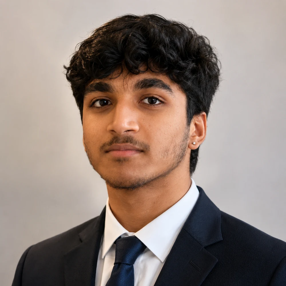 Professional headshot of Vinayak Manoj Nair